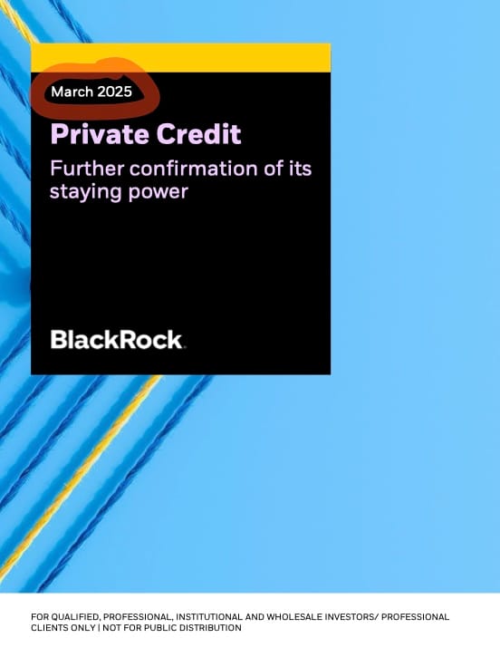 Private Credit: Further Confirmation of Its Staying Power